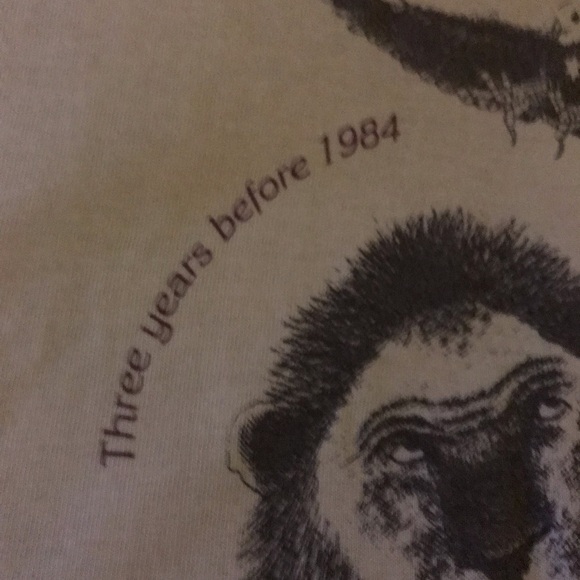 Vintage cream t-shirt 100% cotton Bob Marly lion logo, plain back short sleeve - Picture 13 of 14